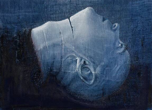 Francis de Nim, akryl, páraná riflovina, 34 X 48 cm (2016)