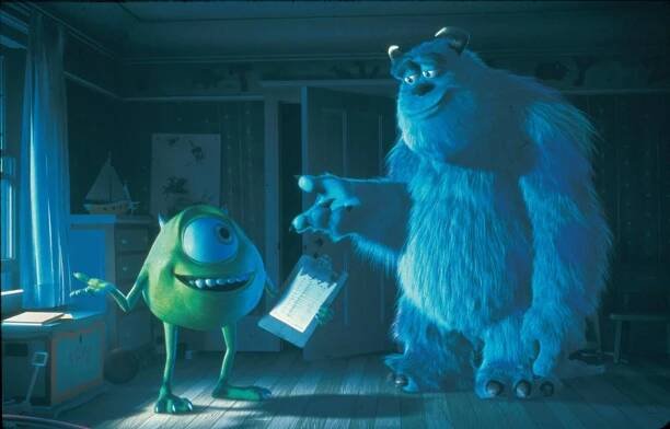 Mike Wazowski and James P. Sullivan in 'Monsters, Inc.,' 2001
