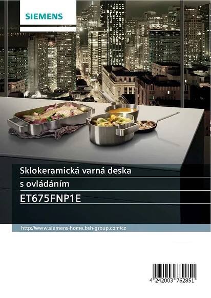 Návod k použití Siemens ET675FNP1E - Zbozi.cz