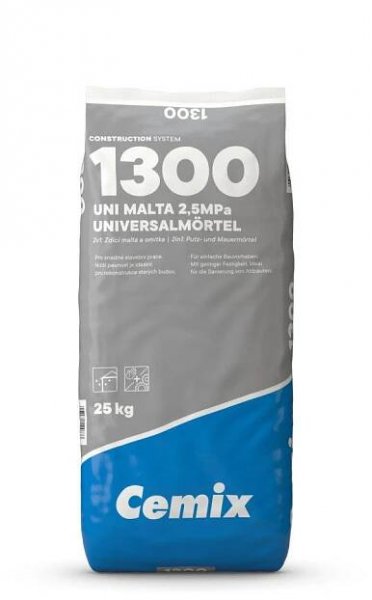 1300 UNI MALTA 2,5MPa | Cemix