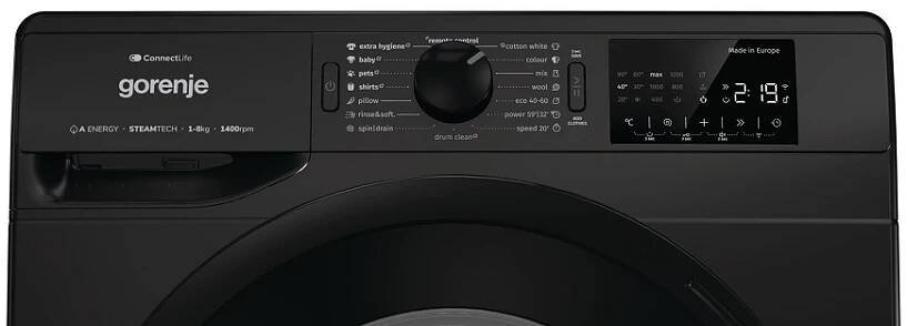 Pračka Gorenje WPNEI84A1SWB, černá, Funkce pro zkrácení programu