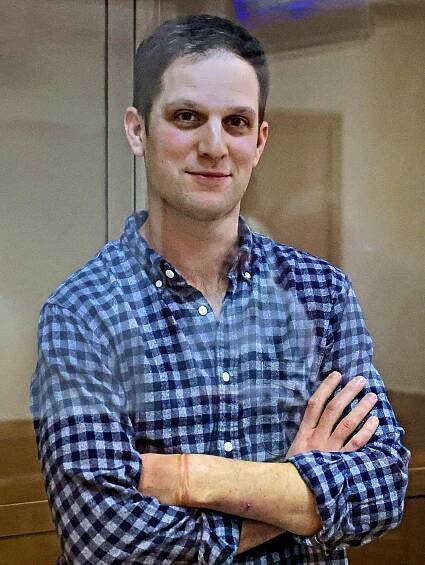 Gershkovich at the appeal hearing, which his parents risked arrest to attend