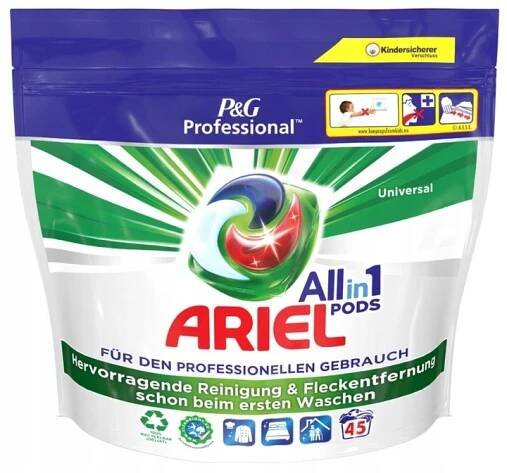 Kapsle na praní Ariel Professional 3v1 55 kusů
