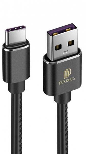 Dux Ducis K-max nabíjecí a datový kabel s lightning a USB-C - bílý