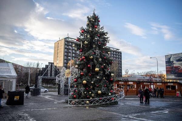 Advent na Jihu: V neděli se rozzáří vánoční strom u Akordu, po něm Vánoční město