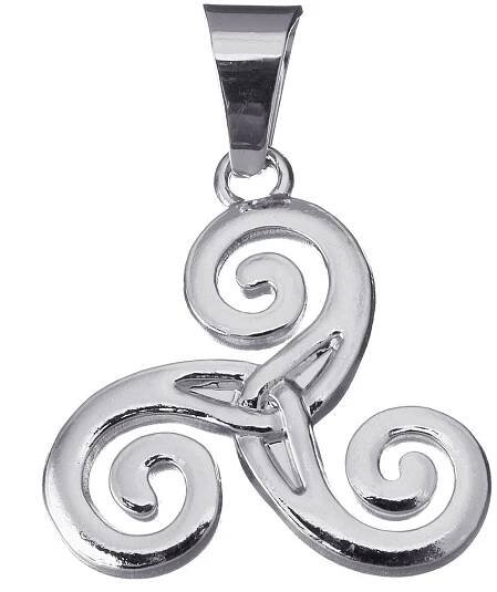 Ocelový přívěšek - keltský triskelion symbol