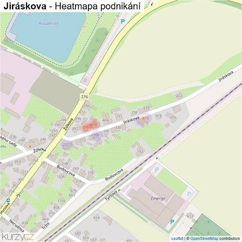 Mapa Jiráskova - Firmy v ulici.