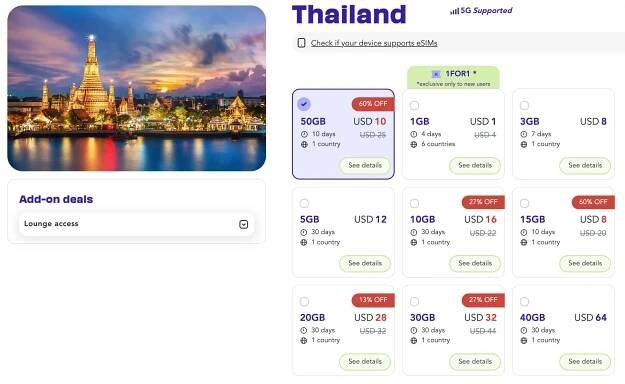 Best eSIMs for Thailand Travel (July 2025 UPDATE) - Traveltomtom.net