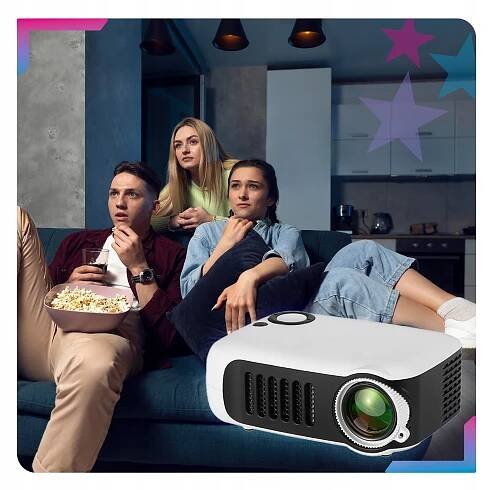 PROJEKTOR MINI PROJEKTOR PROJEKTOR na zeď pro počítač PŘENOSNÝ 1080P Technologie zobrazování LED