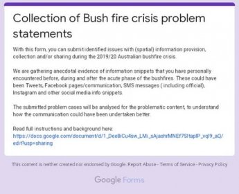 Collection of Bush fire crisis problem statements