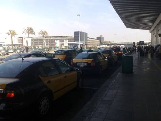 Taxi na Barcelonském letišti