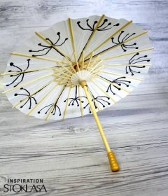Dekorace papírový deštník k domalování Ø38,5 cm | STOKLASA textilní galanterie a látky