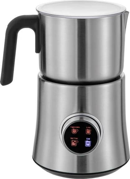 4+1 funkce 900ml elektrický napěňovač mléka z nerezové oceli (stříbrný) pro kávu Latte Cappuccino Horká čokoláda