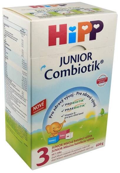 HiPP MLÉKO HiPP 3 JUNIOR Combiotik 600g - II.jakost