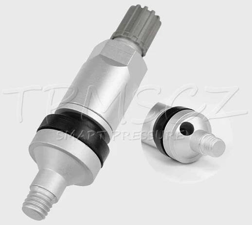 TPMS-21 náhradní ventil pro TPMS senzory - kovový šedý