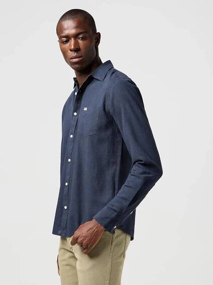 Pánská košile d.r. WRANGLER One Pocket Shirt modrá | EXE JEANS | Specialisté na džíny Mustang, Cross, Mavi a další
