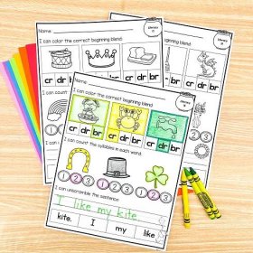 A variety of literacy morning work printables