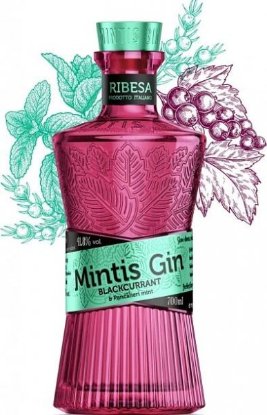 Mintis Gin Blackcurrant 41,8% 0,7 l (holá láhev)