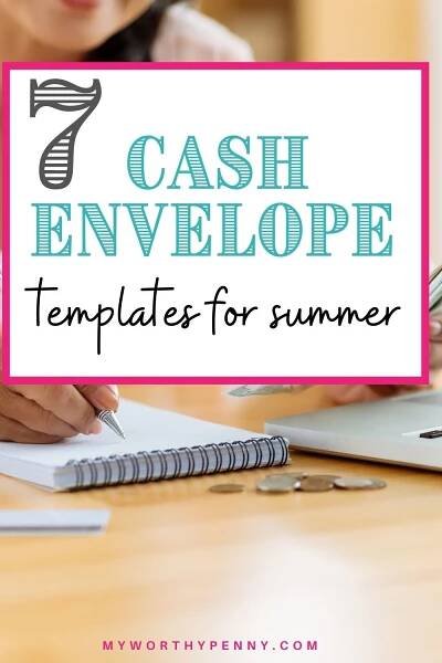 Cash envelope budgeting shouldn'e be boring. Here are the best Dave Ramsey inspired printable cash envelopes that are perfect for cash envelope budgeting system that you can use to save money. These summer theme cash envelope templates can help track your spending and help you save money. horizontal cash envelopes | budget envelopes | cash envelope system templates #moneyenvelope