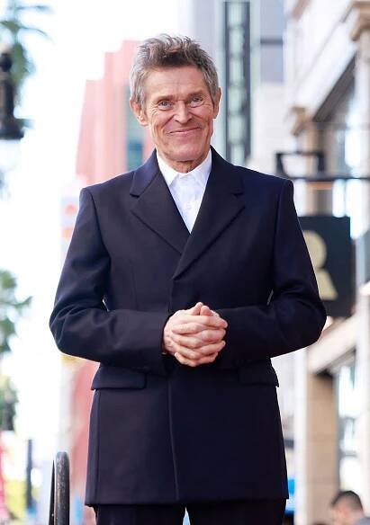 US actor Willem Dafoe attends the ceremony honoring him with a Hollywood Walk of Fame star in Hollywood, California, on January 8, 2024. 