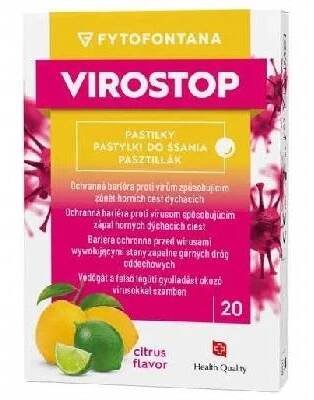 Virostop pastilky s příchutí citrusů 20 pastilek