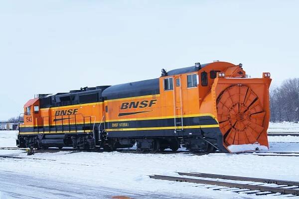 BNSF rotary snowplow. Willmar, Minnesota.