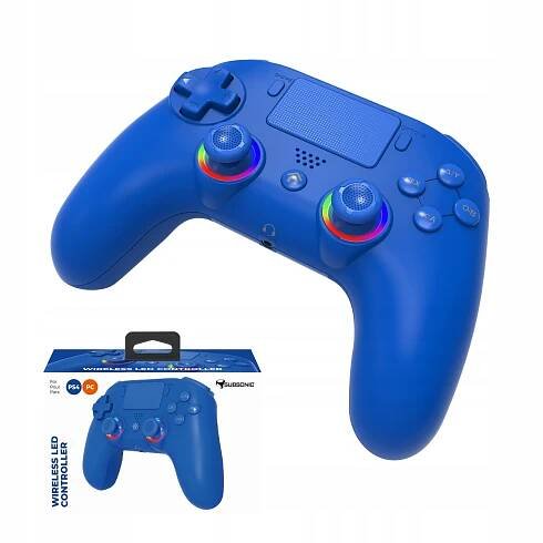 SUBSONIC by SUPERDRIVE herní ovladač WIRELESS LED/ PS4/ PC/ Modrý