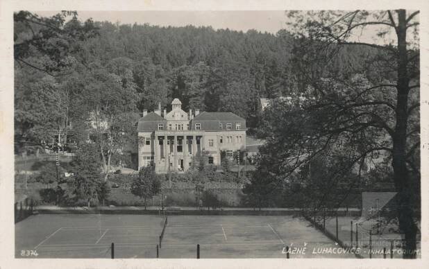 Inhalatorium, poštou 1932 - inhalatorium Luhačovice