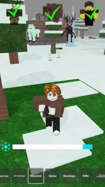 Caught a Deer and Others in 99 Nights in The Forest #roblox