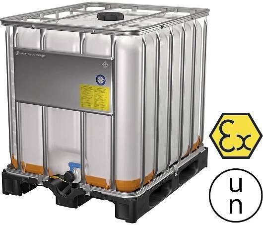 Kontejner IBC, ochrana proto výbuchu: objem 1000 l, přírodní