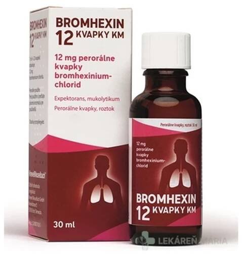 BROMHEXIN 12 KVAPKY KM kvapky 30 ml