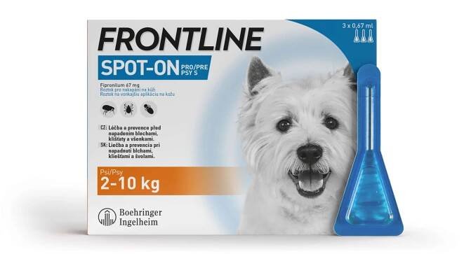 FRONTLINE SPOT-ON pro psy 2-10 kg (S) 3 pipety