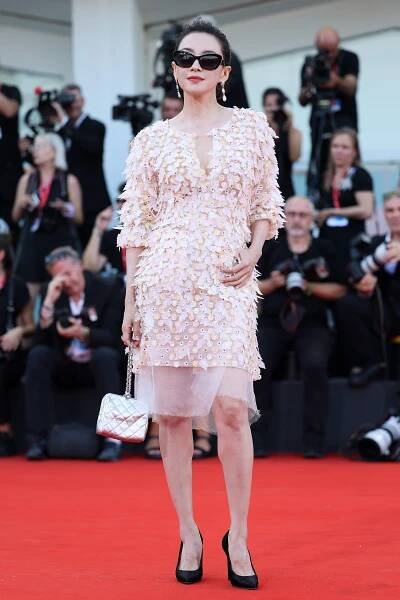 Zhang Ziyi wears Chanel Haute Couture at the "Babygirl" premiere during the Venice Film Festival 2024.