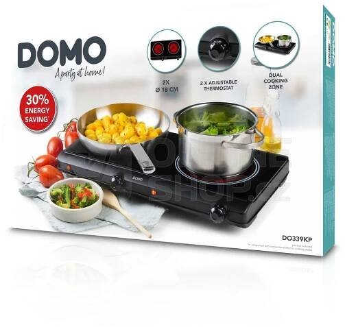 Dvouplotýnkový sklokeramický vařič - DOMO DO339KP