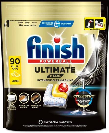 FINISH Ultimate Plus All in 1 Lemon, 90 ks