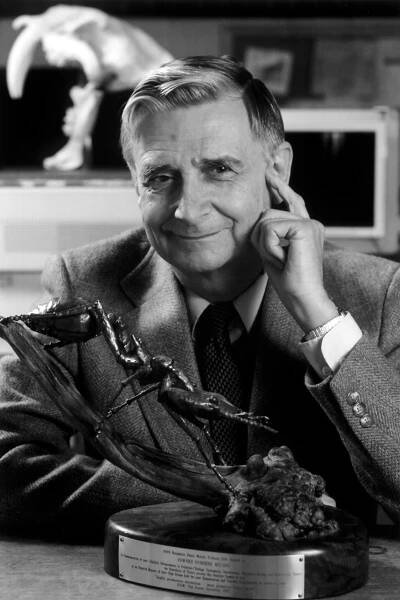 Chicago, 1989: Edward O. Wilson with his Benjamin Dann Walsh Award, Illinois Academy of Sciences.