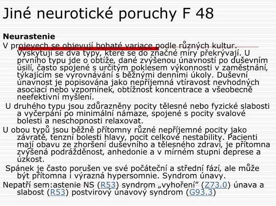 PPT - Neurotické poruchy, vyvolané stresem a somatoformní poruchy PowerPoint Presentation - ID:4752822