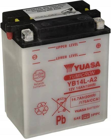 Motobaterie YUASA YB14L-A2 14Ah, 12V