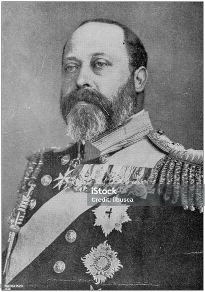 Starožitná fotografie: Albert Edward, princ z Walesu - Bez autorských poplatků Edward VII stock ilustrace