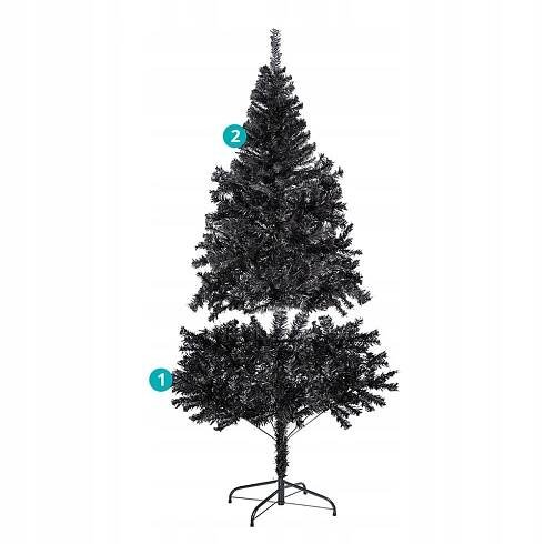 Umělý vánoční stromek, černý, elegantní, vánoční, 150cm 415 větví Barva černá