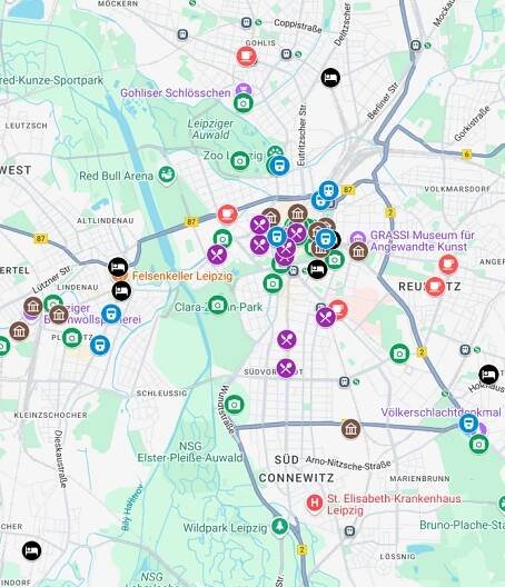 LIPSKO: mapa 40+ atrakcí, zajímavostí, restaurací a ubytování