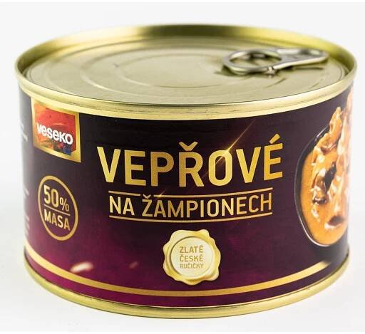 Konzerva VESEKO Vepřové na žampionech 400 g