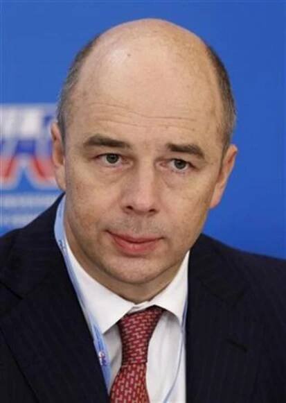 Acting Russian Finance Minister Anton Siluanov looks on at a meeting of an investment advisory panel in Moscow