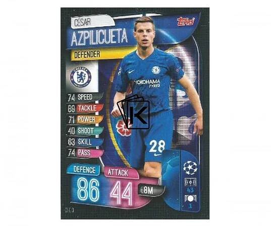 Fotbalová kartička 2019-2020  Topps Champions League Match Attax - Chelsea FC -  César Azpilicueta 3