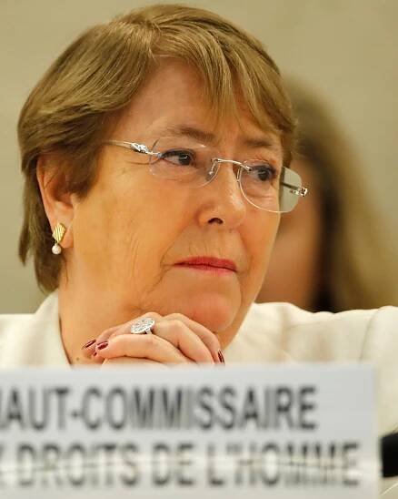U.N. rights chief Bachelet takes on China, other powers in first speech