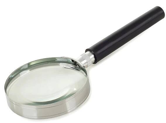 Lupa se zvětšovacím sklem 60 mm - kovový rám
