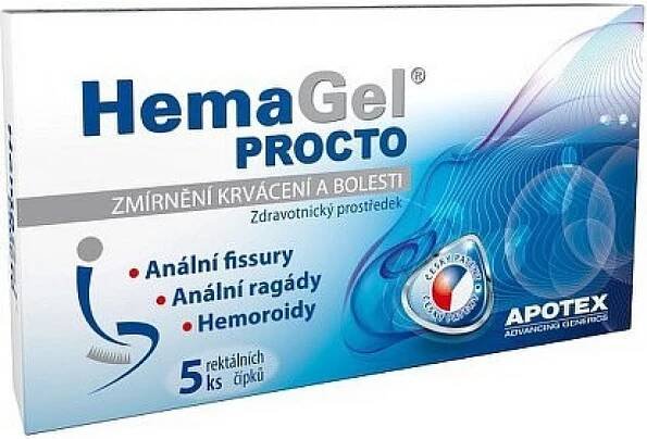 Hemagel procto čípky 5 ks