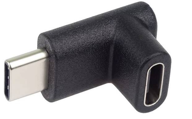 PremiumCord Adaptér USB-C na USB-C, zahnutý 90°