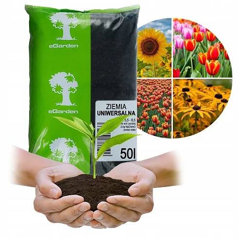 Univerzální zemina pro květiny, rostliny – substrát do květináčů – 50 l eGarden