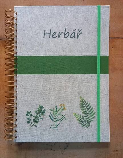 Blok béžový Herbář Rostlinky